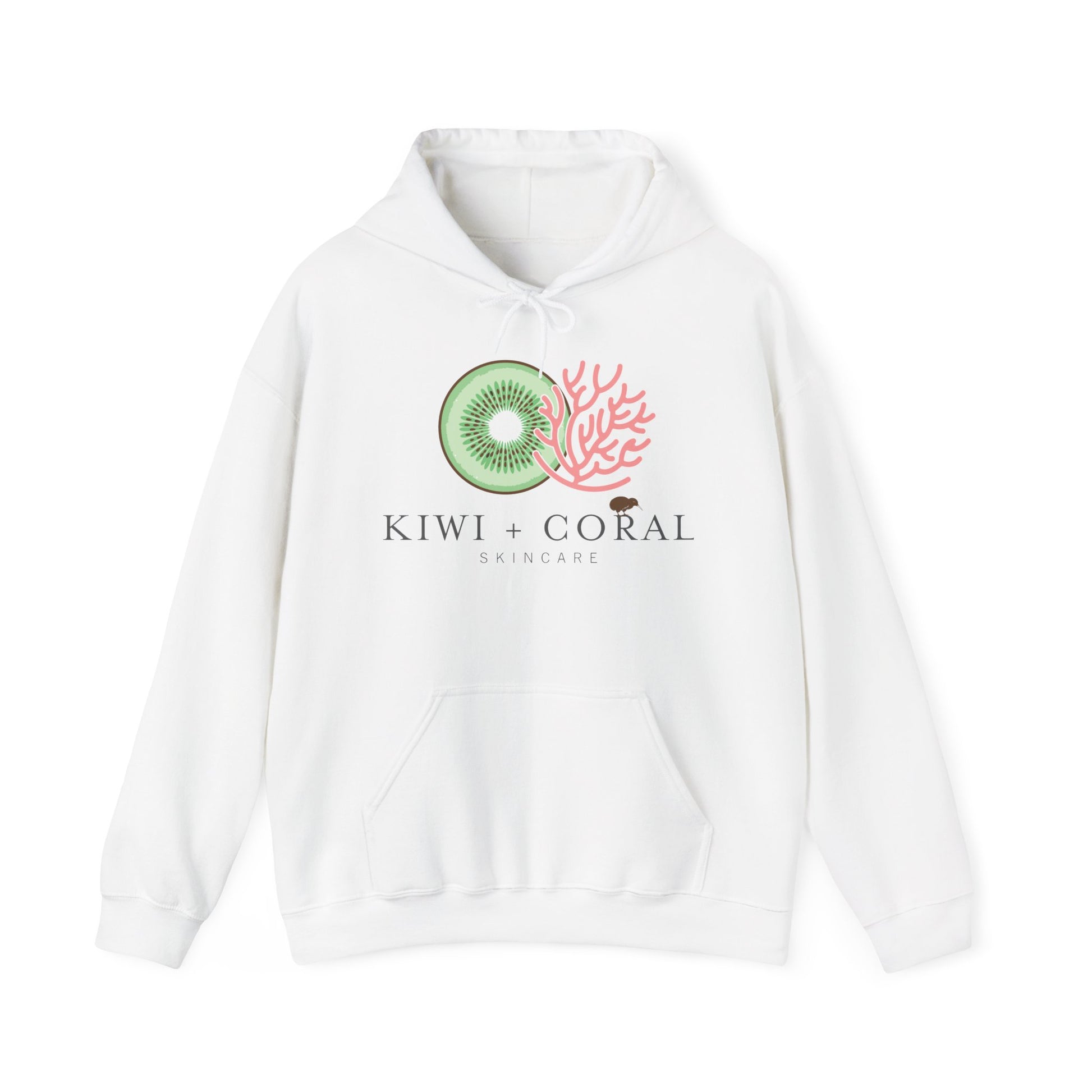 Unisex hoodie in white showing classic fit and comfortable design