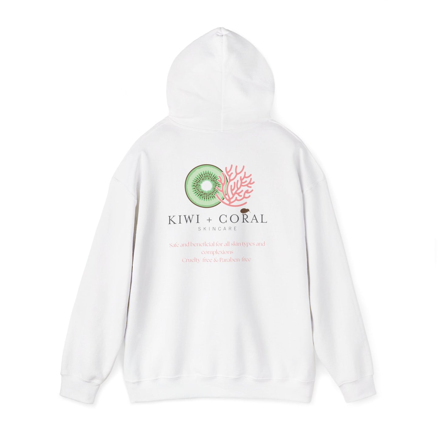 Back view of Gildan 18500 cotton poly blend hooded sweatshirt