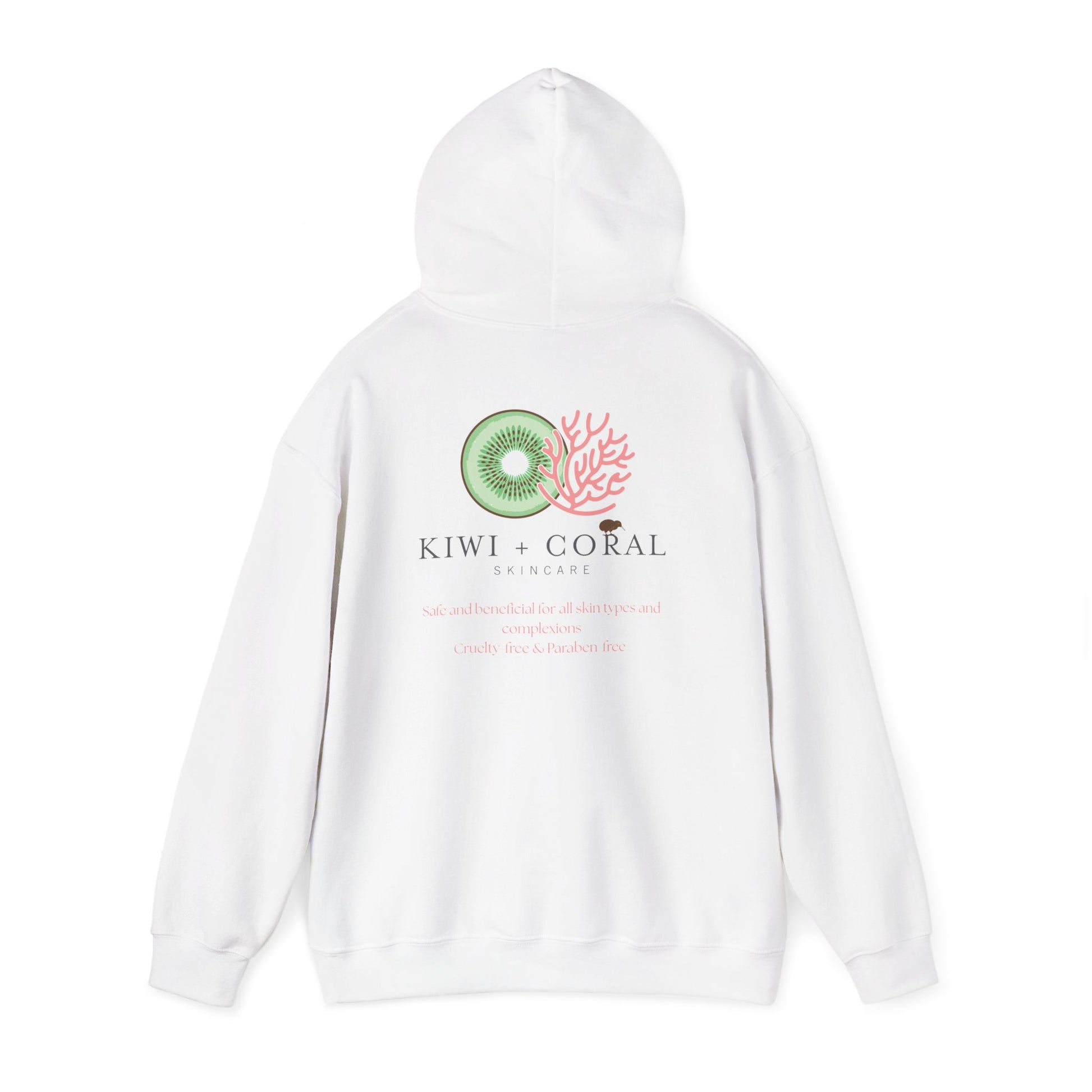 Back view of Gildan 18500 cotton poly blend hooded sweatshirt